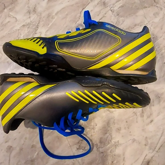 Adidas Boys Predito Absolado Black Lime Iron Low Top Indoor Soccer Shoes  (rare)